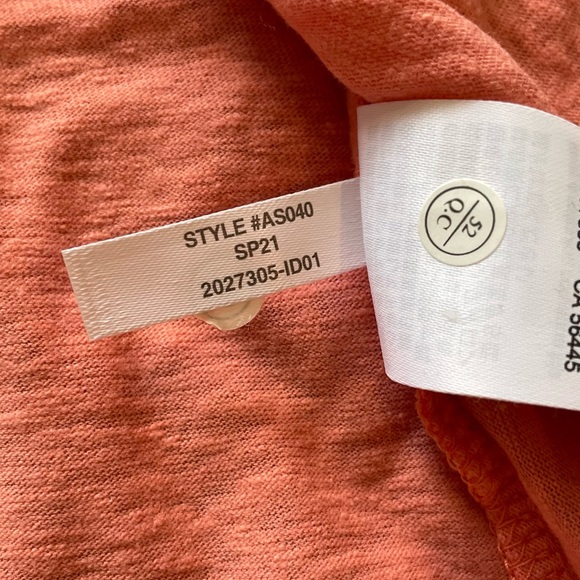 J Crew Slub Twist-Front Tank Tropical Coral Size Medium - Picture 6 of 8